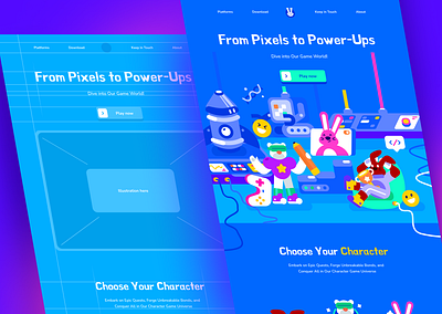 PixiePaws - Game Website character design game game basic game design game kids game preview game simple game ui game ux game web graphic design gui illustration logo ui web